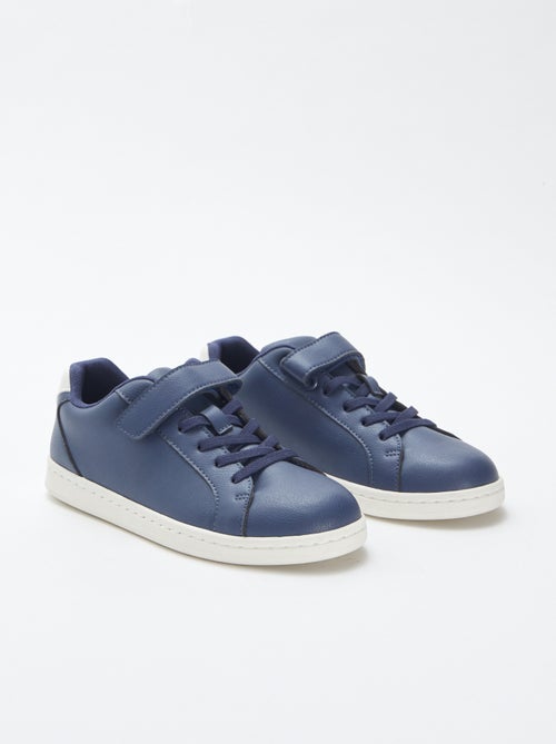 Lage sneakers met klittenbanden en veters - Kiabi