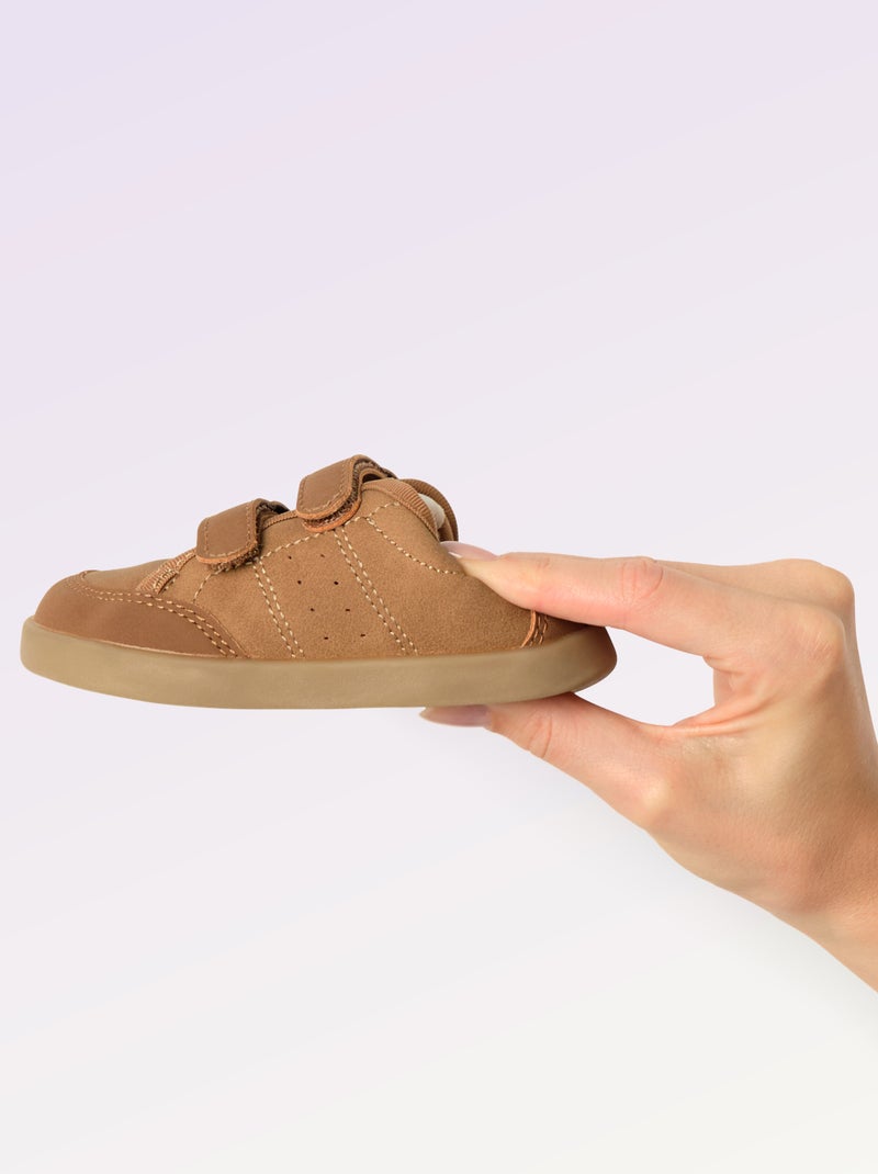 Lage sneakers met klittenbandsluiting - Barefoot Geel - Kiabi
