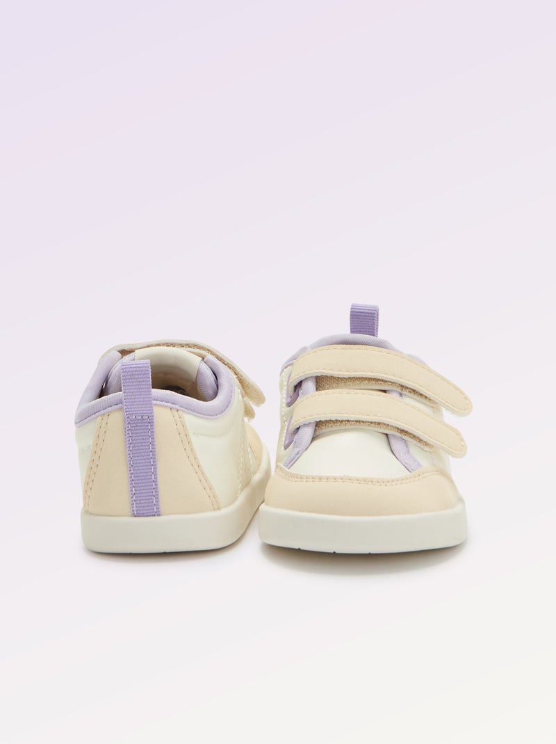 Lage sneakers met klittenbandsluiting Wit - Kiabi