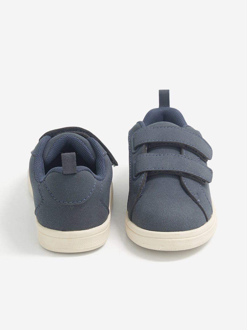 Lage sneakers met klittenbandsluitingen Blauw - Kiabi