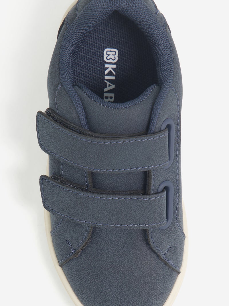 Lage sneakers met klittenbandsluitingen Blauw - Kiabi