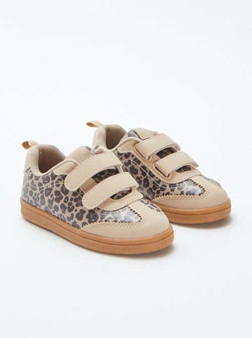 Lage sneakers met luipaardprint - Kiabi