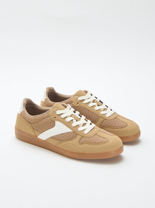 Lage sneakers met textiele details - Kiabi