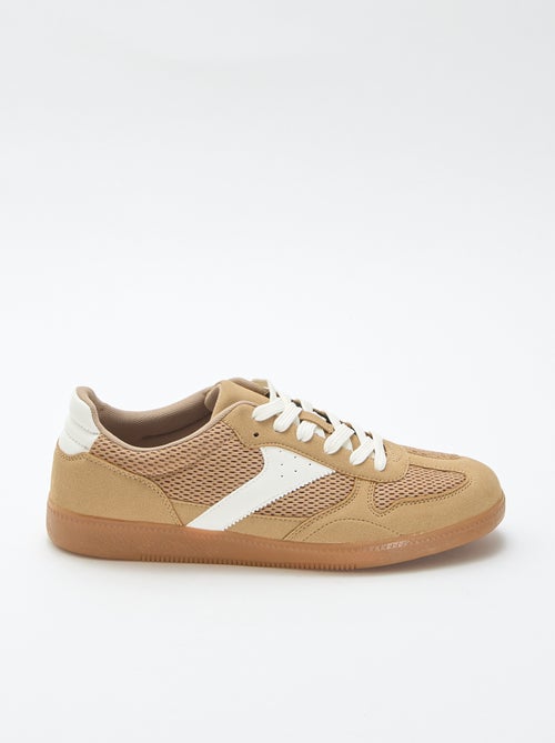 Lage sneakers met textiele details - Kiabi