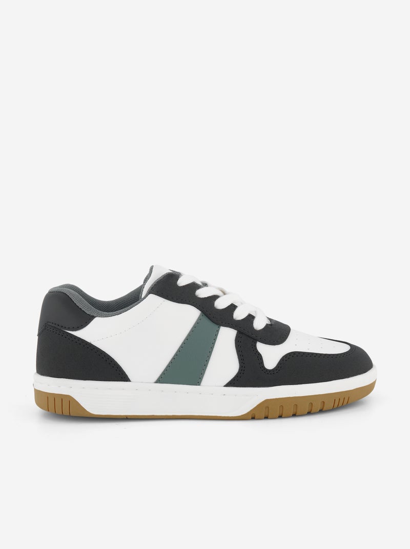Lage sneakers met veters Wit - Kiabi