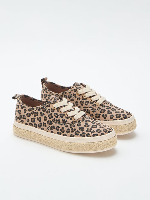 Lage sneakers met zool van touw - Kiabi