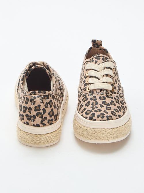 Lage sneakers met zool van touw - Kiabi