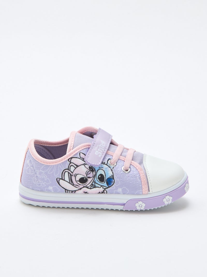Lage sneakers 'Stitch' van canvas Rose - Kiabi