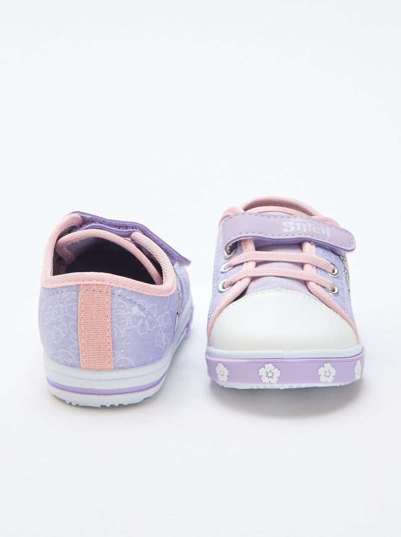 Lage sneakers 'Stitch' van canvas Rose - Kiabi