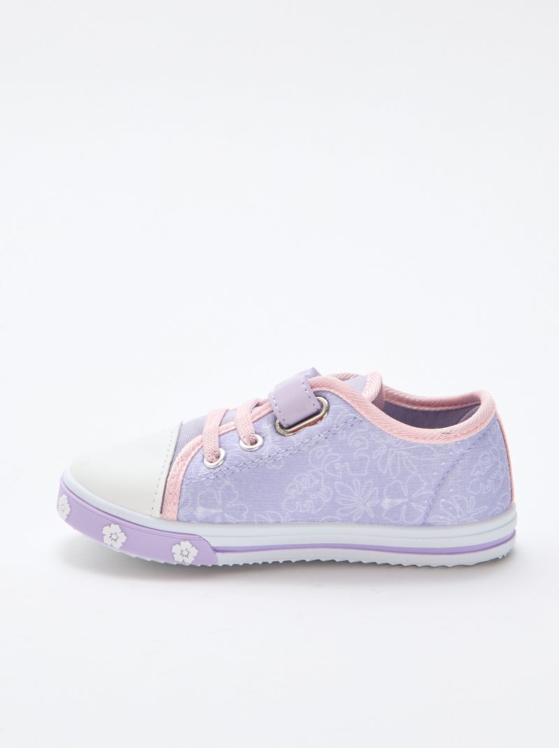 Lage sneakers 'Stitch' van canvas Rose - Kiabi