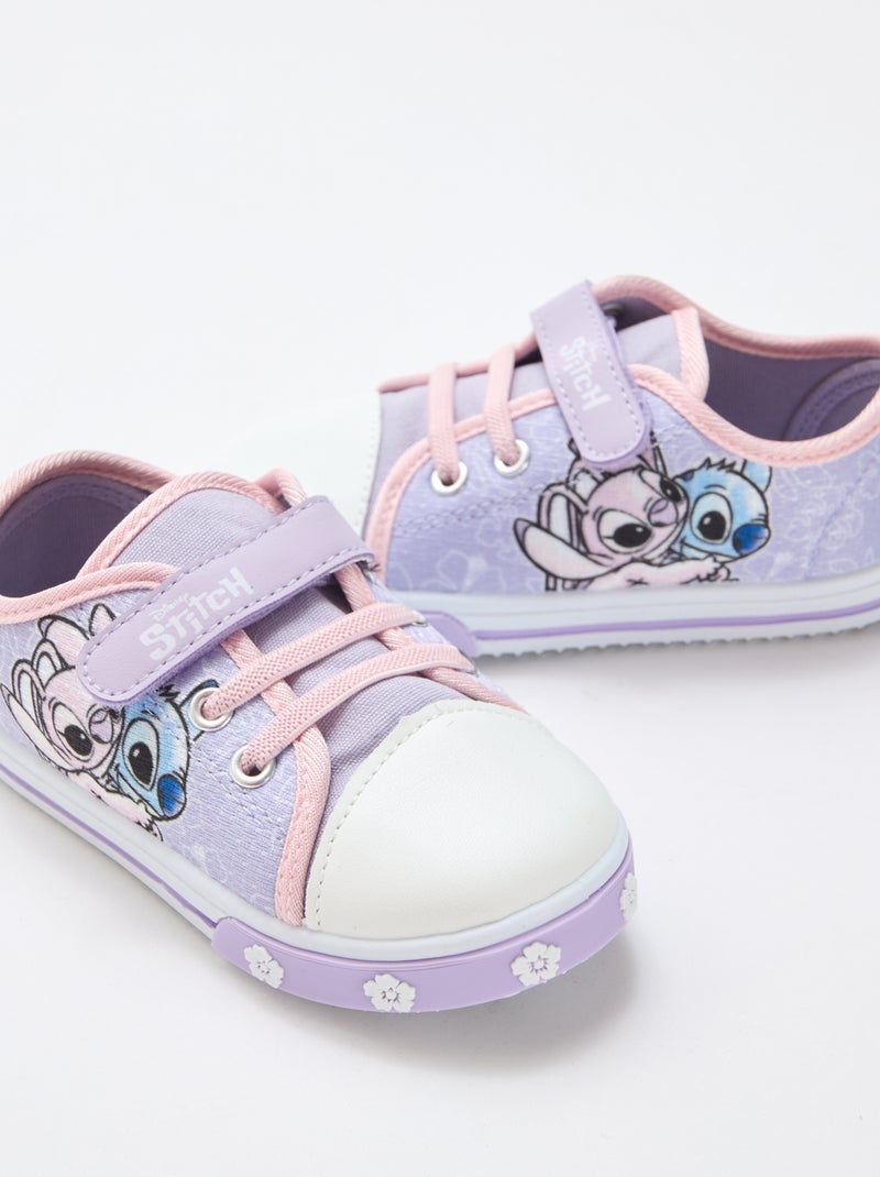 Lage sneakers 'Stitch' van canvas Rose - Kiabi