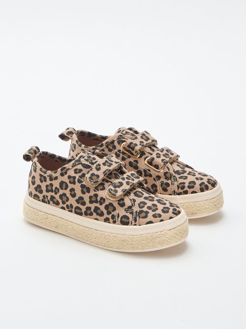 Lage sneakers van canvas met touwzool - Kiabi