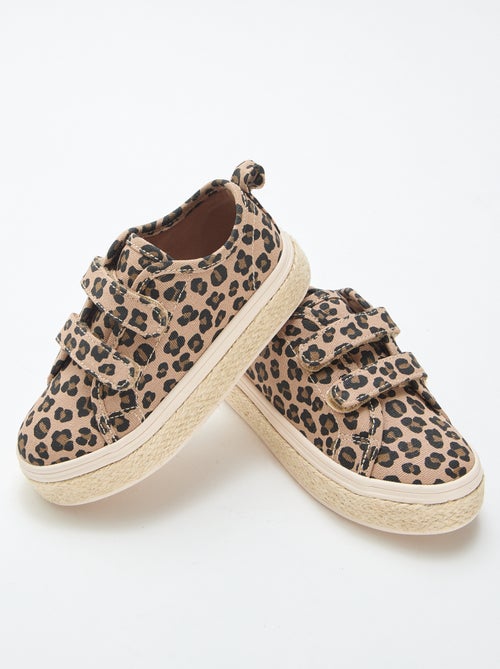 Lage sneakers van canvas met touwzool - Kiabi