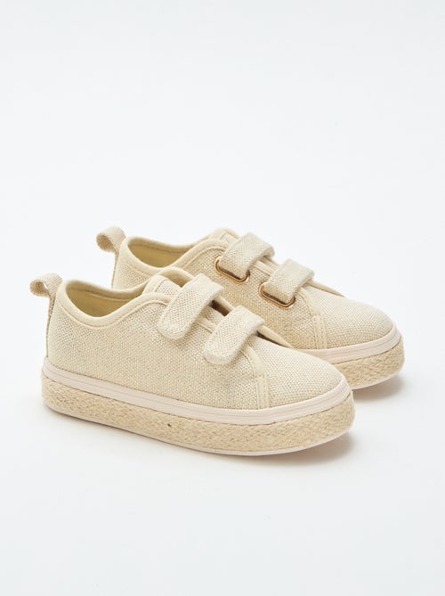 Lage sneakers van canvas met zool van touw - Kiabi