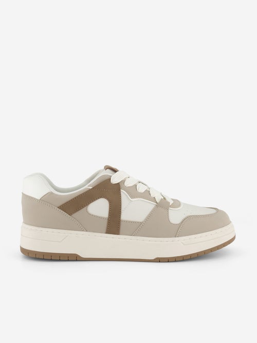 Lage sneakers van imitatieleer - Kiabi Lage sneakers van imitatieleer - Kiabi