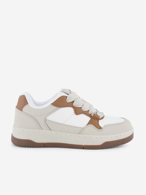 Lage sneakers van imitatieleer - Kiabi