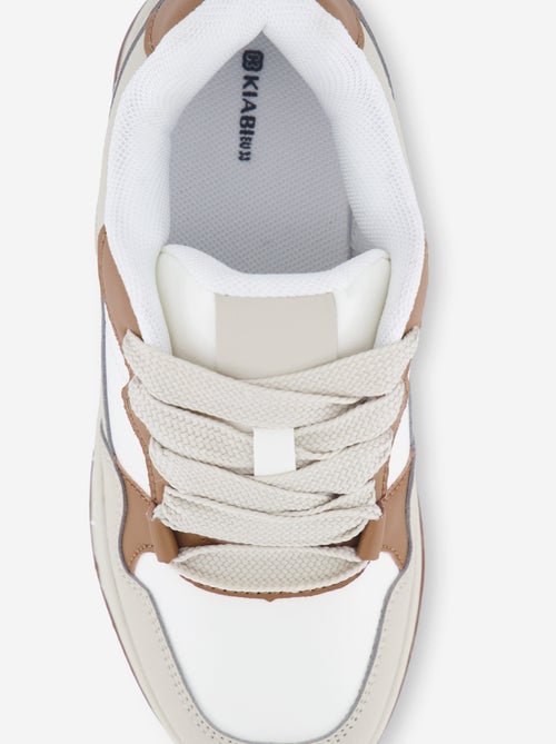 Lage sneakers van imitatieleer - Kiabi