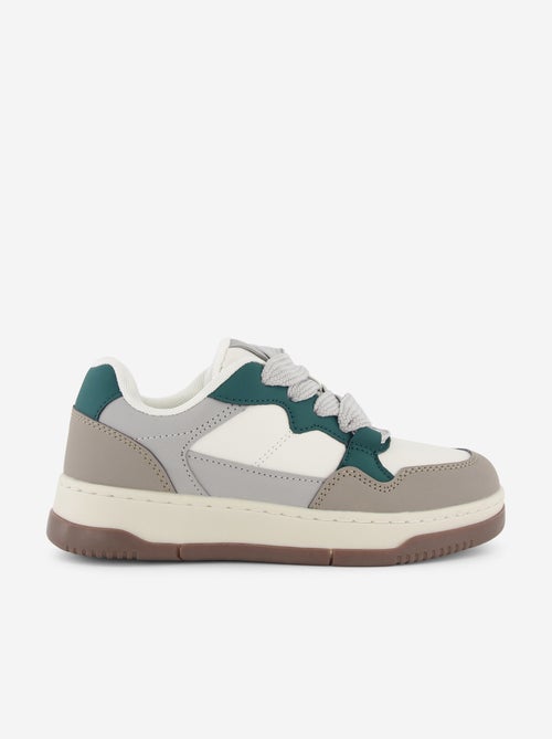 Lage sneakers van imitatieleer - Kiabi Lage sneakers van imitatieleer - Kiabi