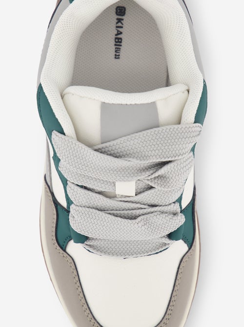 Lage sneakers van imitatieleer - Kiabi Lage sneakers van imitatieleer - Kiabi