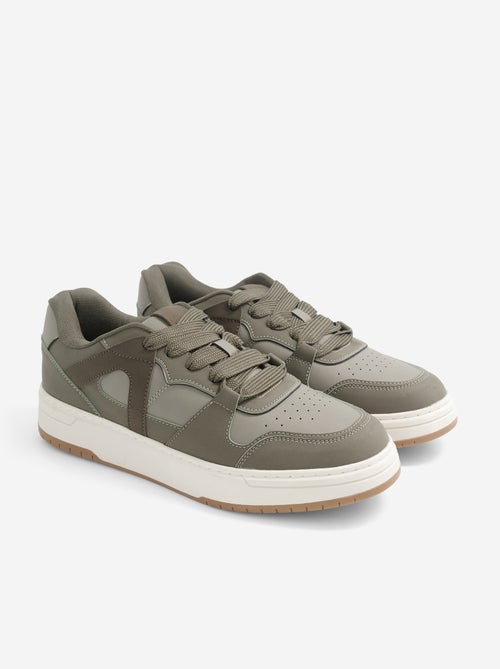 Lage sneakers van imitatieleer - Kiabi