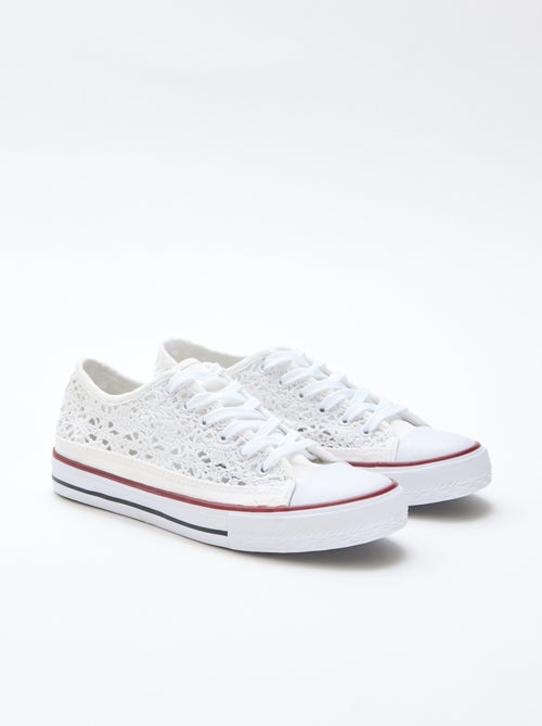 Lage sneakers van macramé - Kiabi