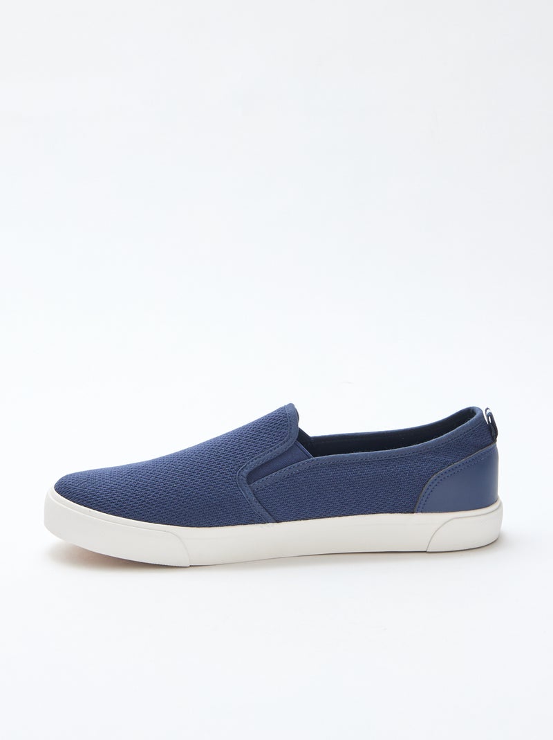 Lage sneakers van mesh | Slip-onmodel Blauw - Kiabi