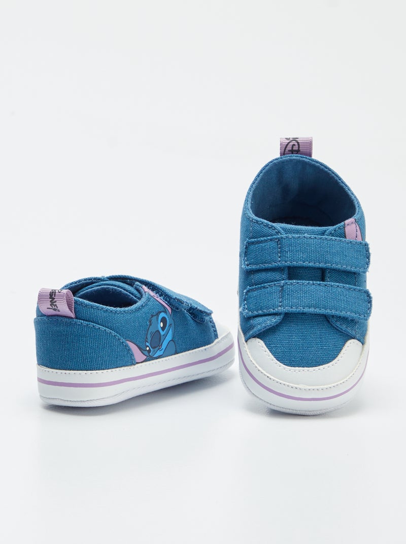 Lage stoffen 'Disney'-sneakers met klittenbanden | 'Stitch' BLAUW - Kiabi