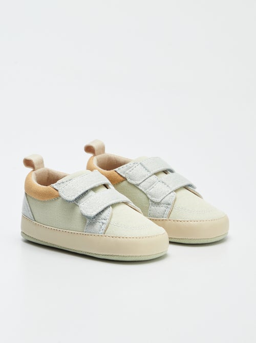 Lage, stoffen sneakers met klittenband - Kiabi