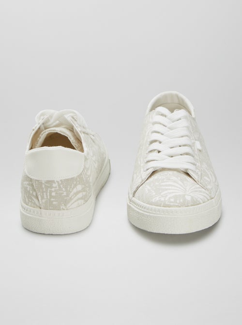 Lage, stoffen sneakers met print - Kiabi
