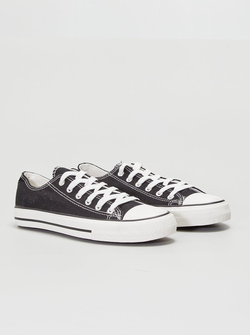 Lage, stoffen sneakers ZWART - Kiabi