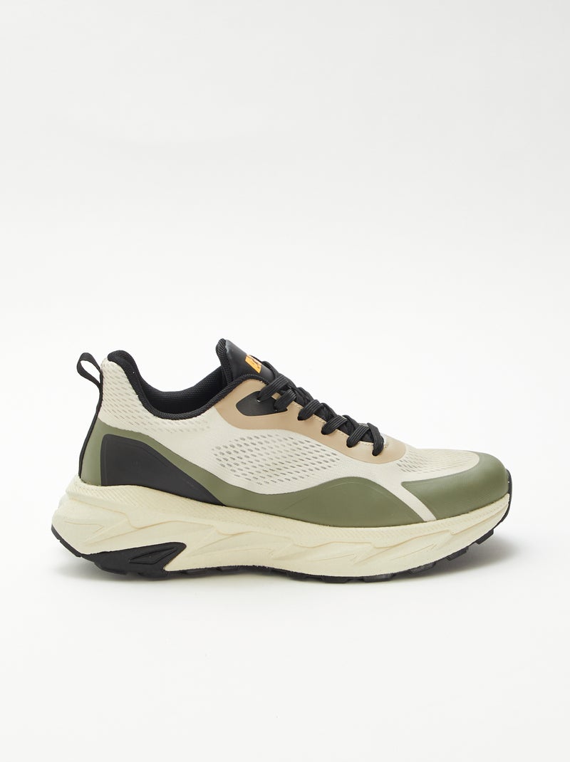 Lage vetersneakers Biege - Kiabi