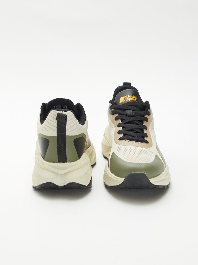 Lage vetersneakers Biege - Kiabi