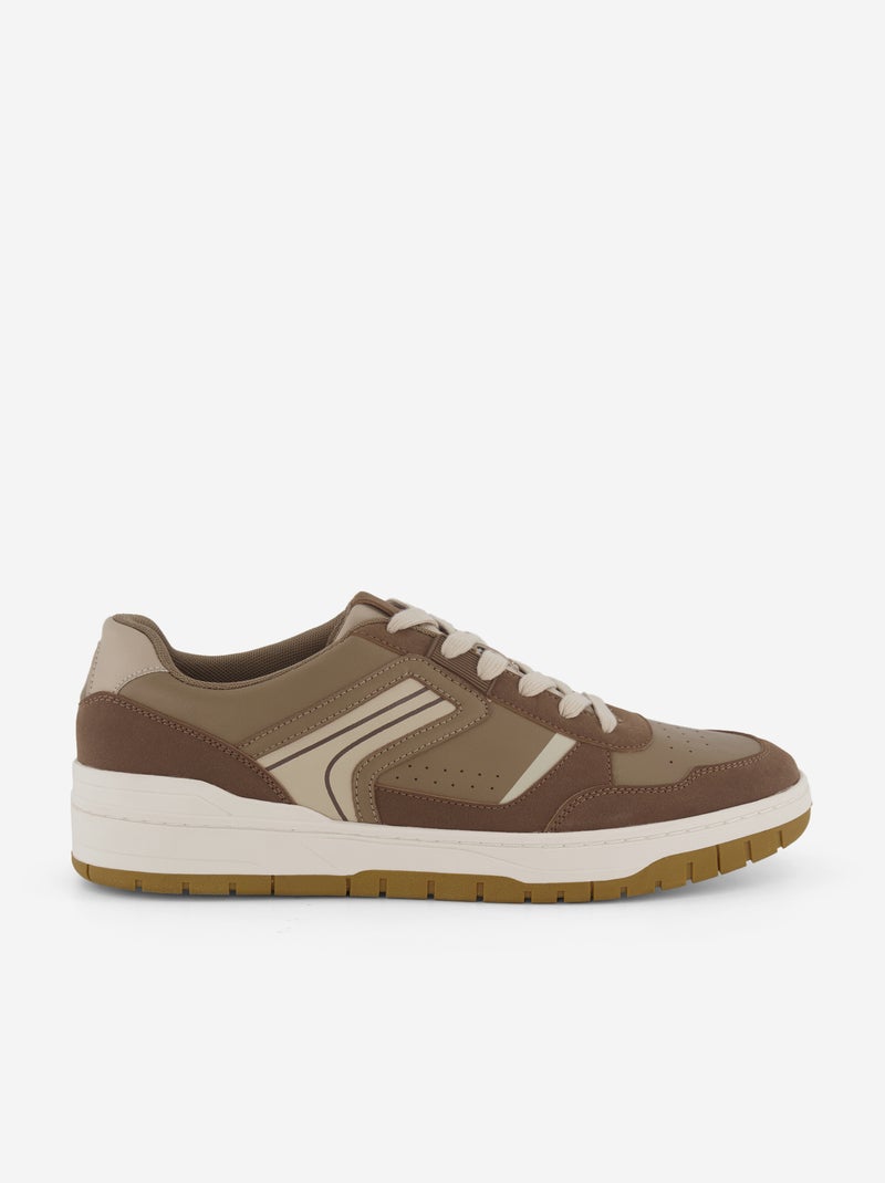 Lage vetersneakers Bruin - Kiabi