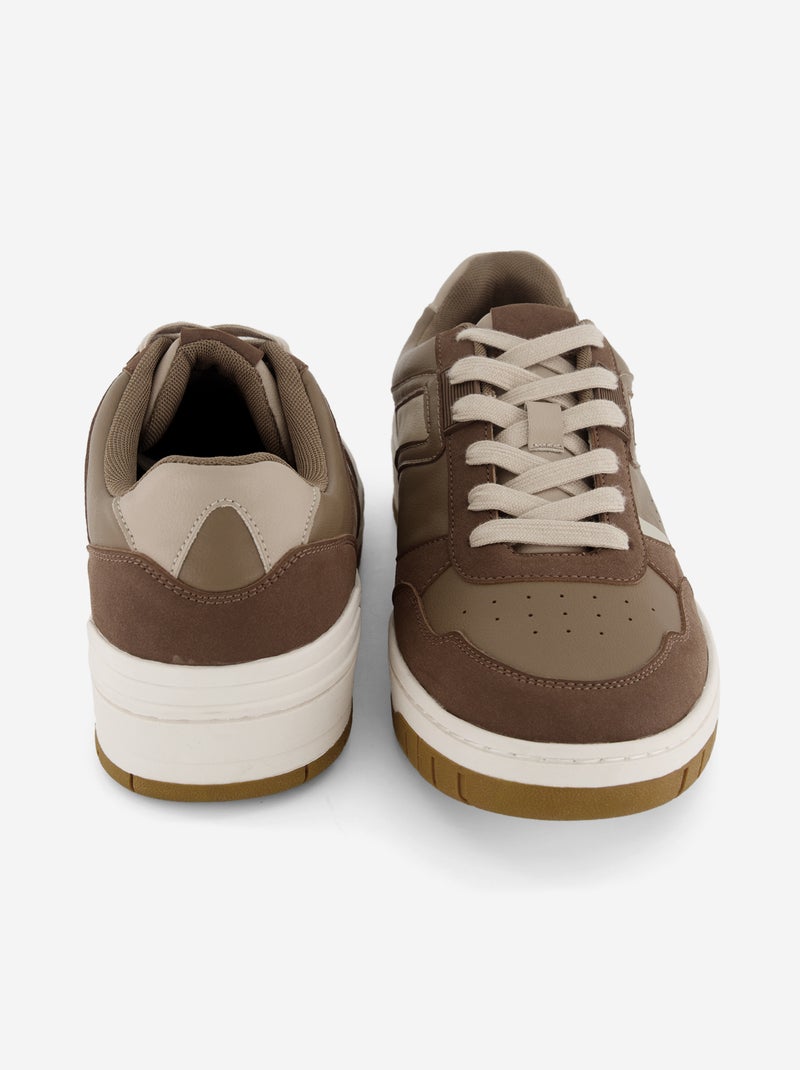 Lage vetersneakers Bruin - Kiabi