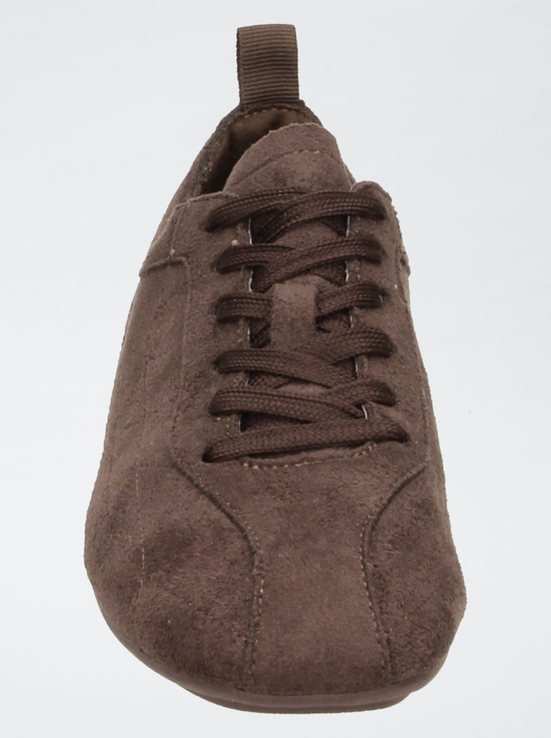 Lage vetersneakers Bruin - Kiabi