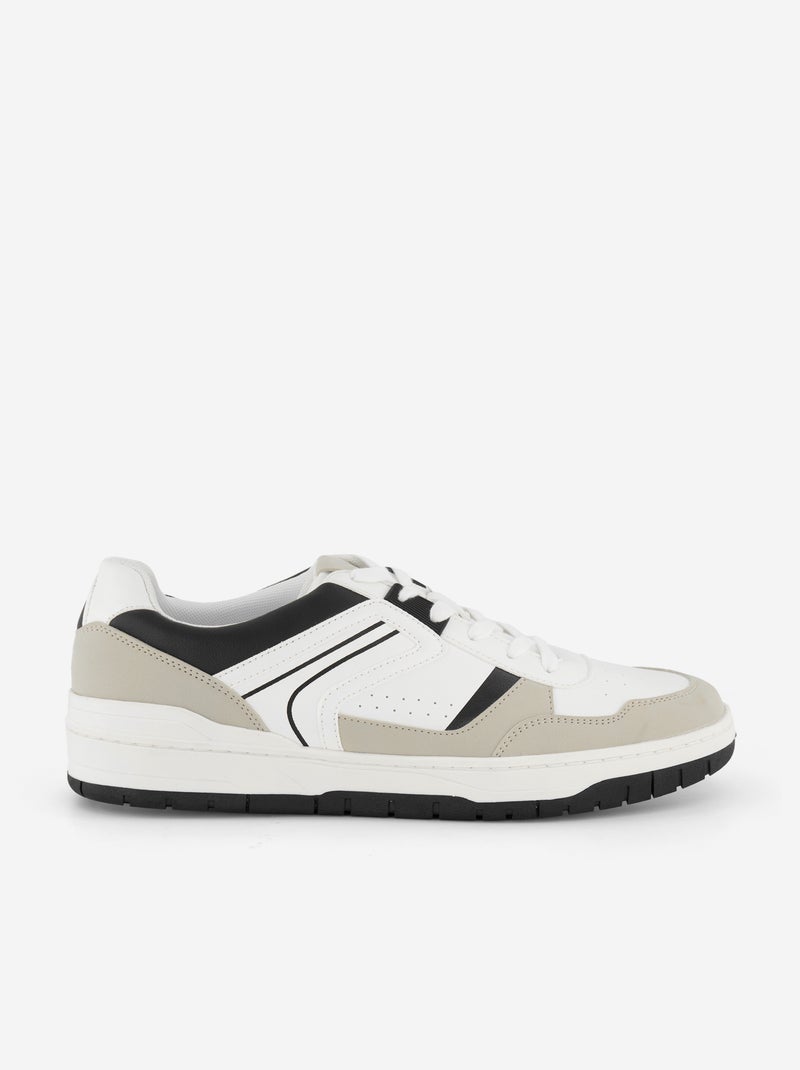 Lage vetersneakers Wit - Kiabi