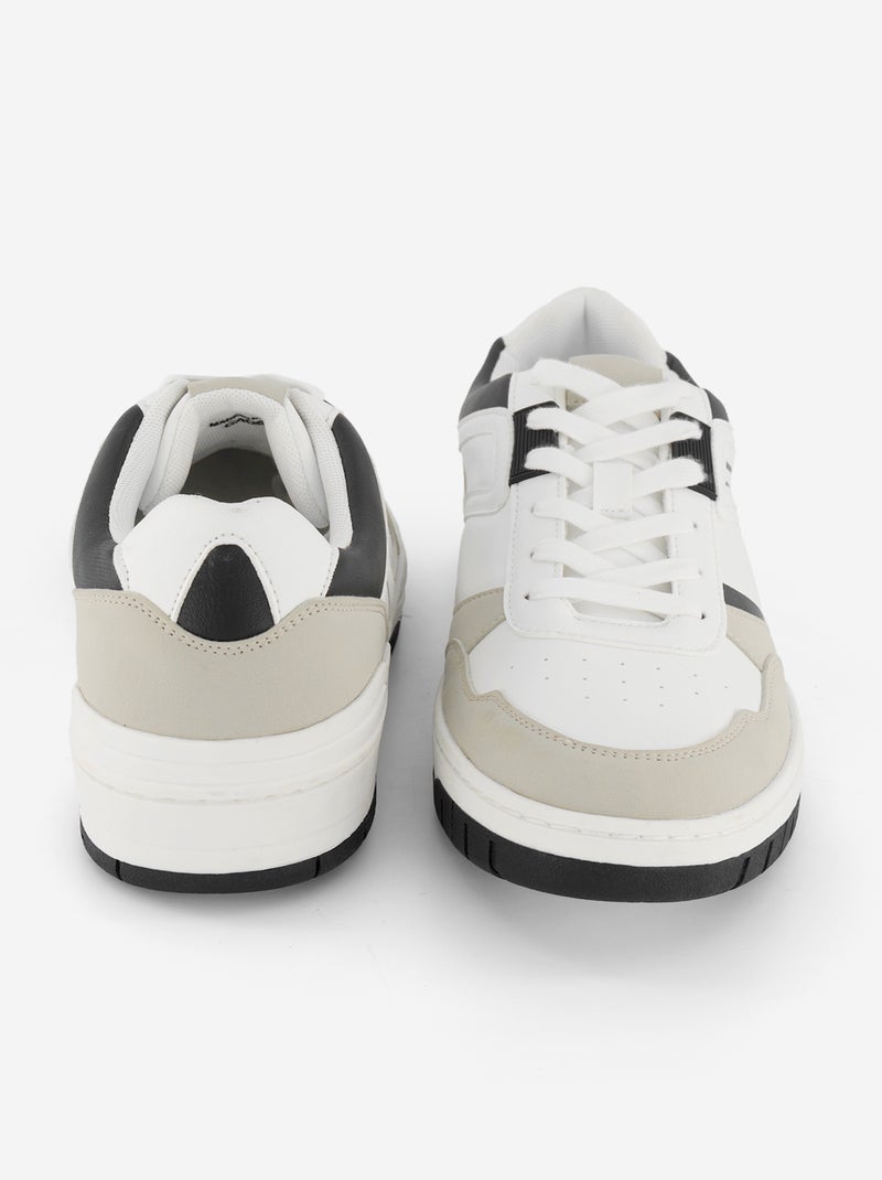 Lage vetersneakers Wit - Kiabi