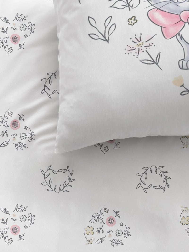 Lakenset 'De Aristokatten' - 1-persoonsbed WIT - Kiabi