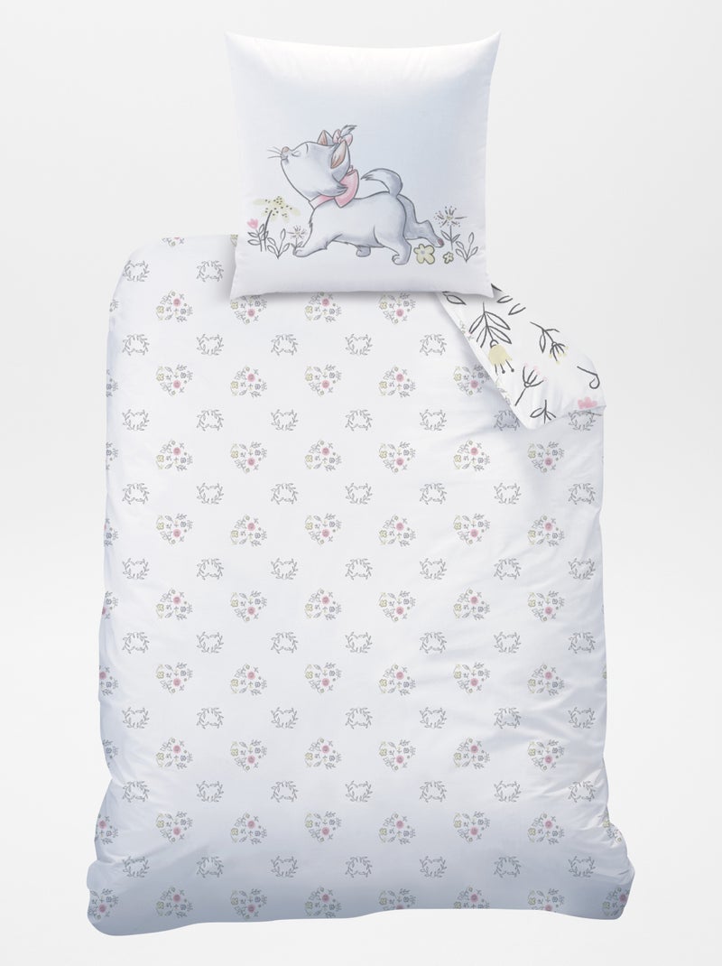 Lakenset 'De Aristokatten' - 1-persoonsbed WIT - Kiabi