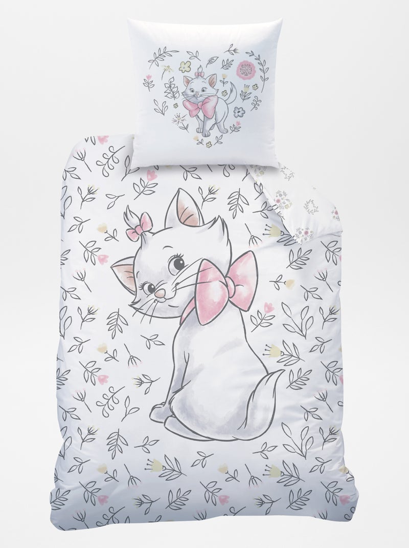 Lakenset 'De Aristokatten' - 1-persoonsbed WIT - Kiabi