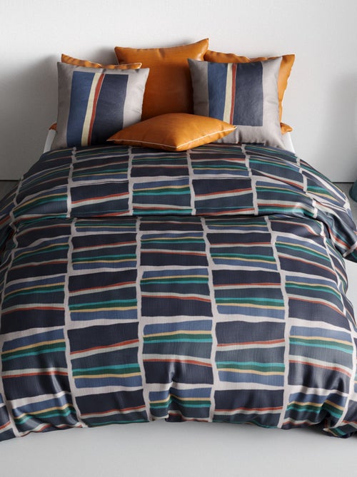 Lakenset met asymmetrische print - Voor 2-persoonsbed - Kiabi