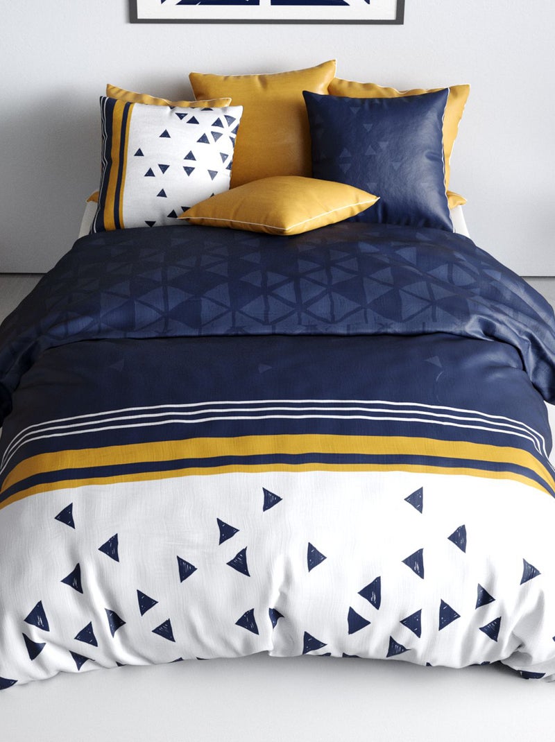 Lakenset met print - Voor 2-persoonsbed WIT - Kiabi