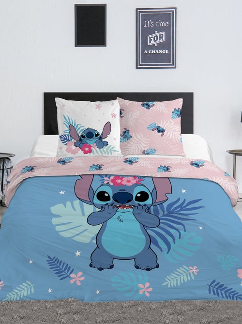 Lakenset met 'Stitch'-print - Voor 2-persoonsbed - Kiabi