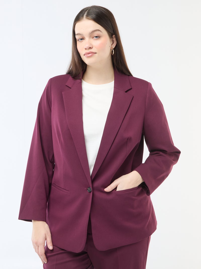 Lang colbertjasje Rood - Kiabi