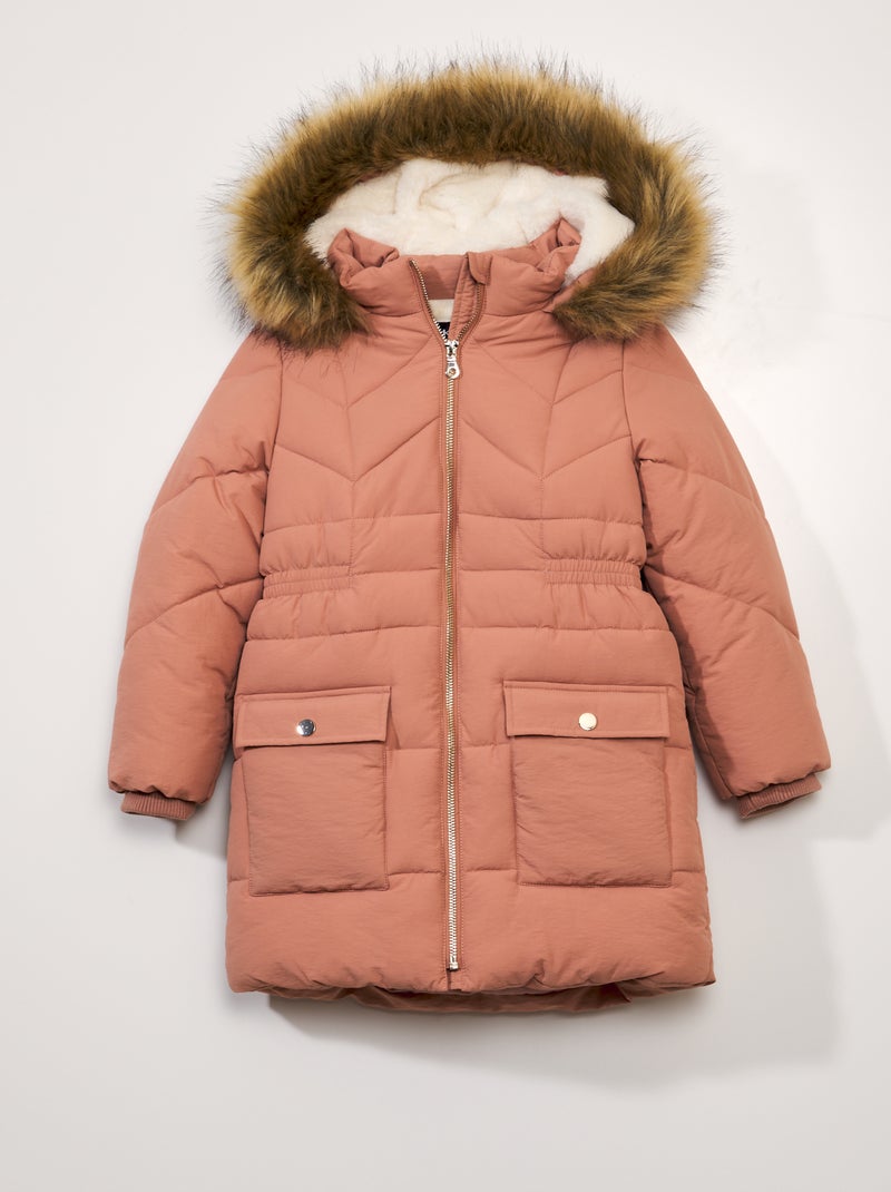 Vogstyle winterjas met capuchon voor jongens, warme parka met capuchon, Blauw, 140