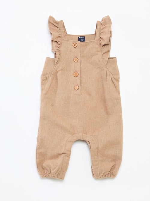 Lang kruippakje van katoenflanel - Kiabi