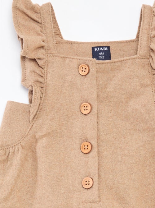 Lang kruippakje van katoenflanel - Kiabi