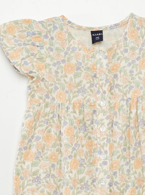 Lang kruippakje van luchtig katoen - Kiabi