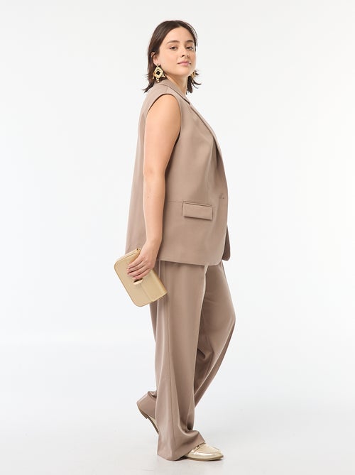 Lang, mouwloos jasje - - Kiabi