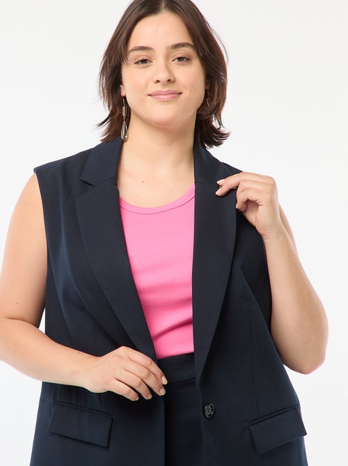 Lang, mouwloos jasje - - Kiabi